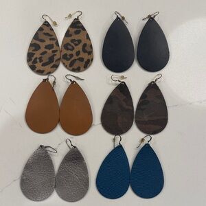 Nickel and Suede Leather Earrings